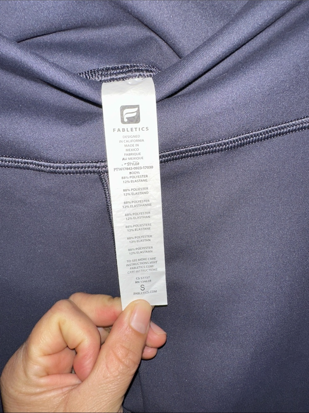 Fabletics Slate Gray High-Waist Leggings - Picture 2 of 5